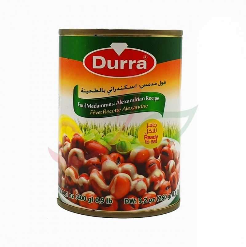 Foul Medammes alexandrian Fava beans  w Tahini 400g - Durra (Box of 24)