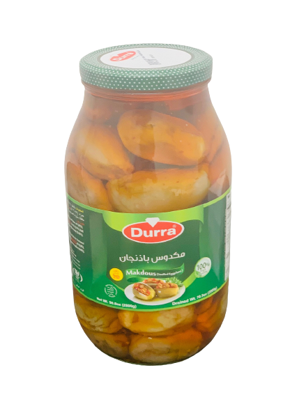 Stuffed Eggplant (Makdous) - Durra 2800g (Box of 4) Glass Jars