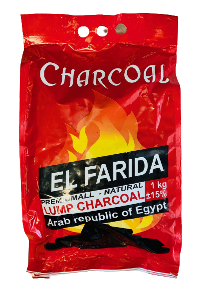 Charcoal AlFarida 1kg (2.2lb) - Natural Charcoal for Hooka (Bag of 14)