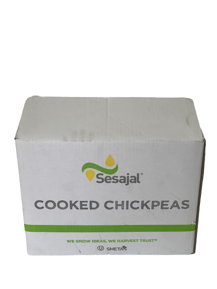 Sesajal Cooked ChickPeas 7 lbs (Box of 6 Silver Bage)