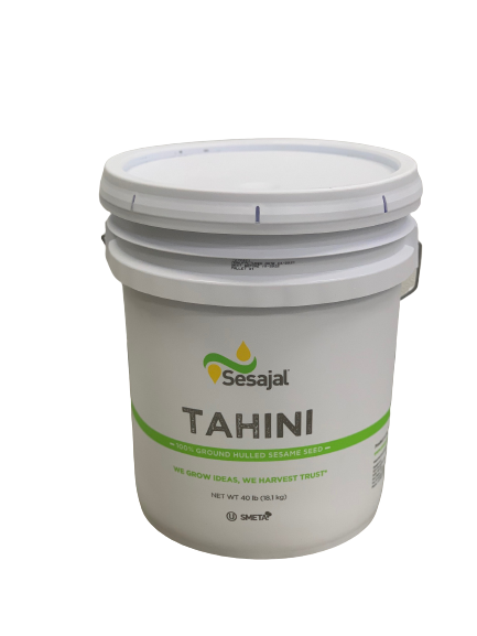 Sesajal Tahini (100% ground Hulled Sesame) 40lb Pail - RETAIL Kosher