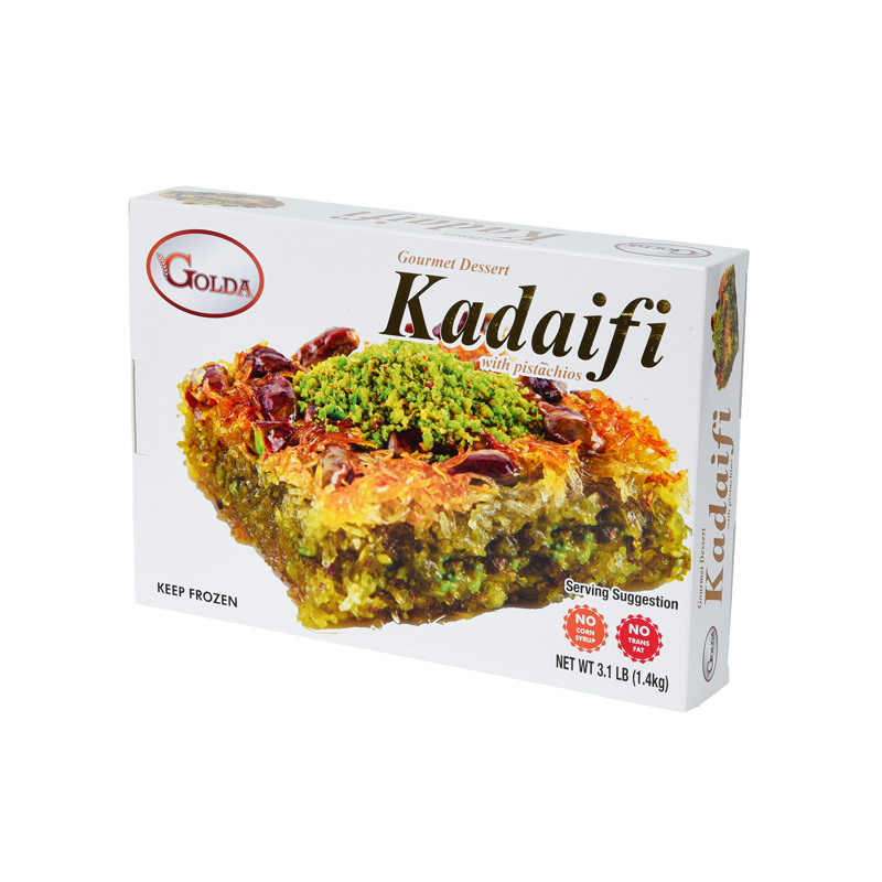 GOLDA KADAIFI WITH PISTACHIOS (1.4 kg) 3.1 LB (Box of 6)