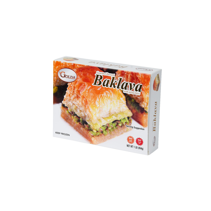 GOLDA BAKLAVA WITH PISTACHIOS (1 LB) (Box of 12)