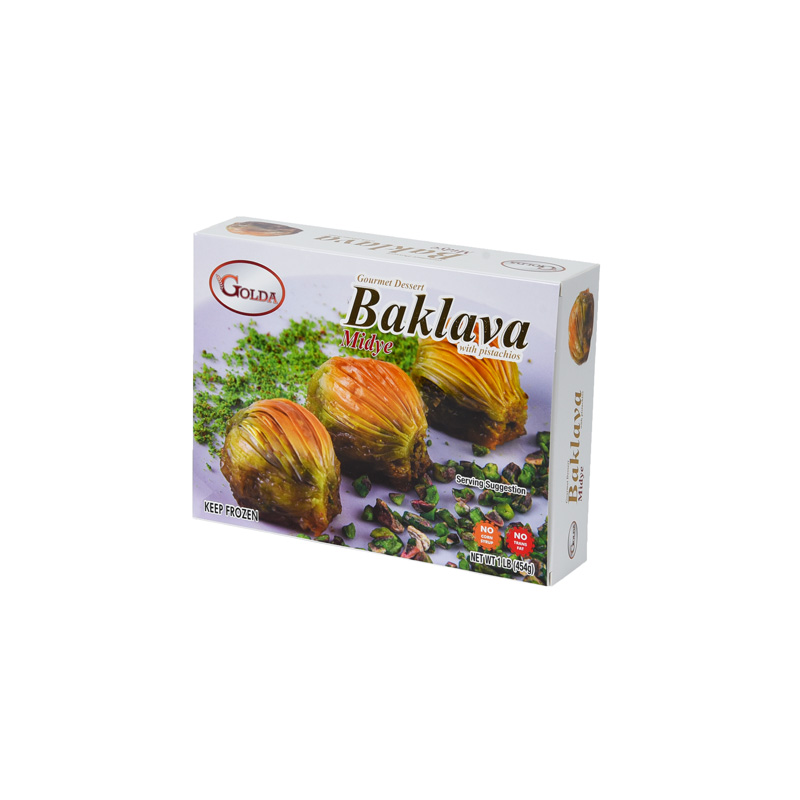 GOLDA MIDYE BAKLAVA WITH PISTACHIOS (1 lb) 1 LB (Box of 12)