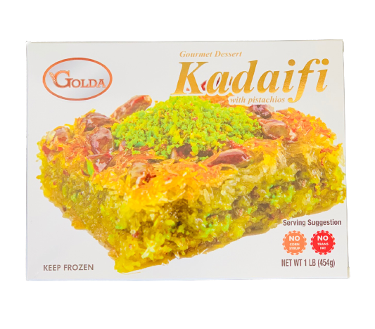 GOLDA KADAIFI WITH PISTACHIOS (1 lb) 1 LB (Box of 12)