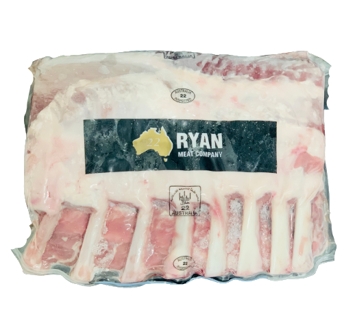 RYAN - FROZEN BONE IN LAMB RACK CAP OFF FRENCHED 26 - 28oz