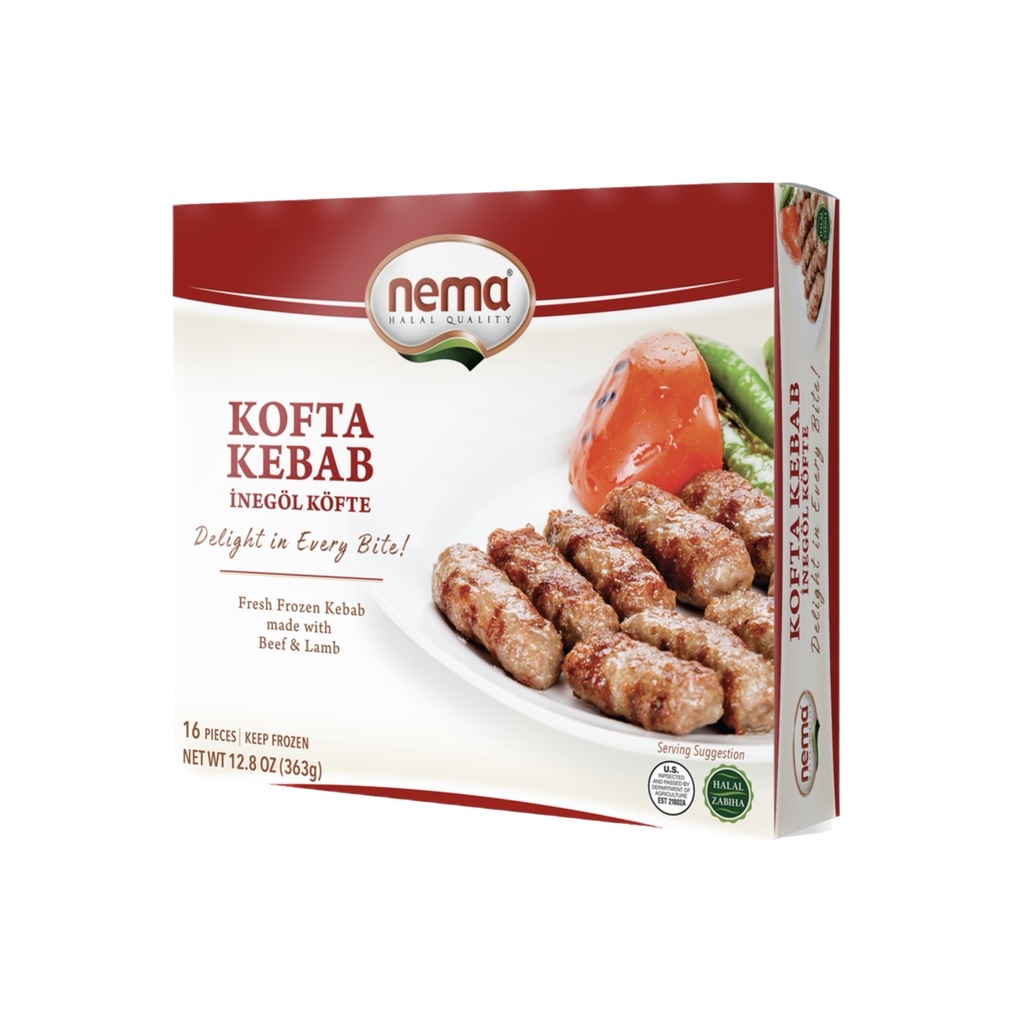 Nema Kofta Kebab (Inegol Kofte) 12.8 oz. (0.8 lb) (Box of 16)