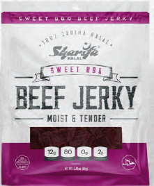 SHARIFA BEEF JERKY SWEET BBQ (Box of 12)