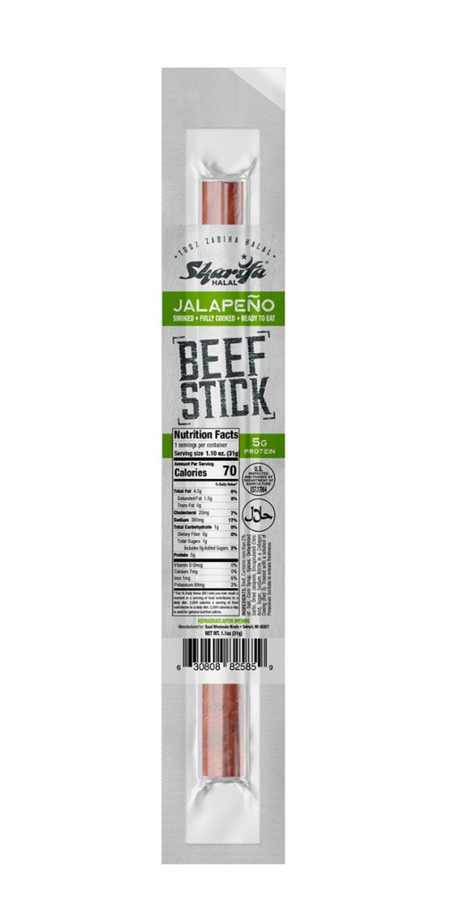 SHARIFA BEEF STICKS JALAPENO (Box of 4)