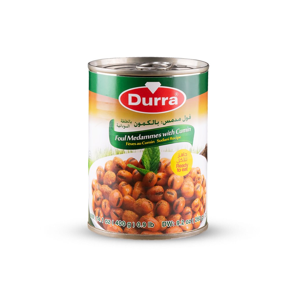 Fava Beans - Foul Medammes with cumin 400g - Durra (Box of 24