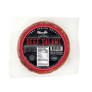 [SD017-SHBFSALA] SHARIFA BEEF SALAMI 1O OZ (Box of 12)