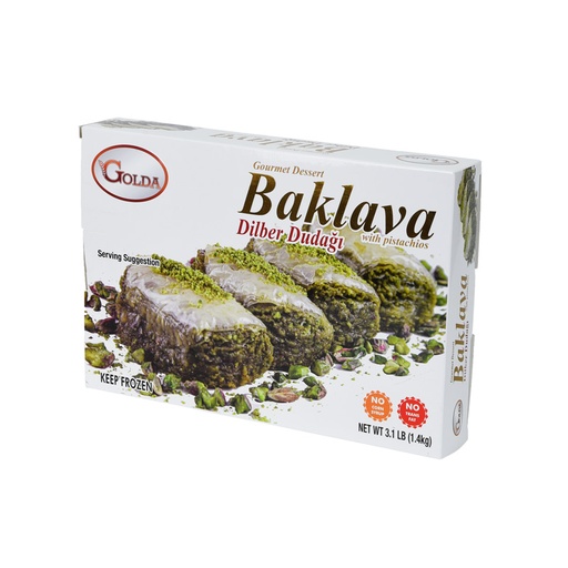 [NA0088] GOLDA DILBER BAKLAVA WITH PISTACHIOS  (1.4 kg) 3.1 LB (Box of 6)