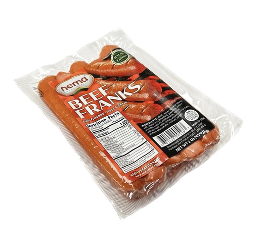 [NA0153-FRN011] NEMA FRESH BEEF FRANKS 1 LB (Box of 16)